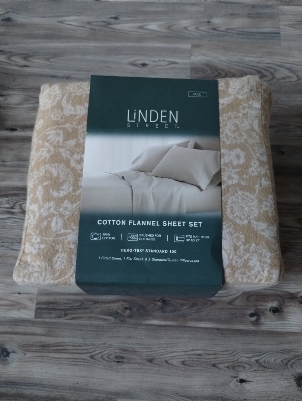 Linden Street Full Cotton Flannel Sheet Set Bonjour Brown
